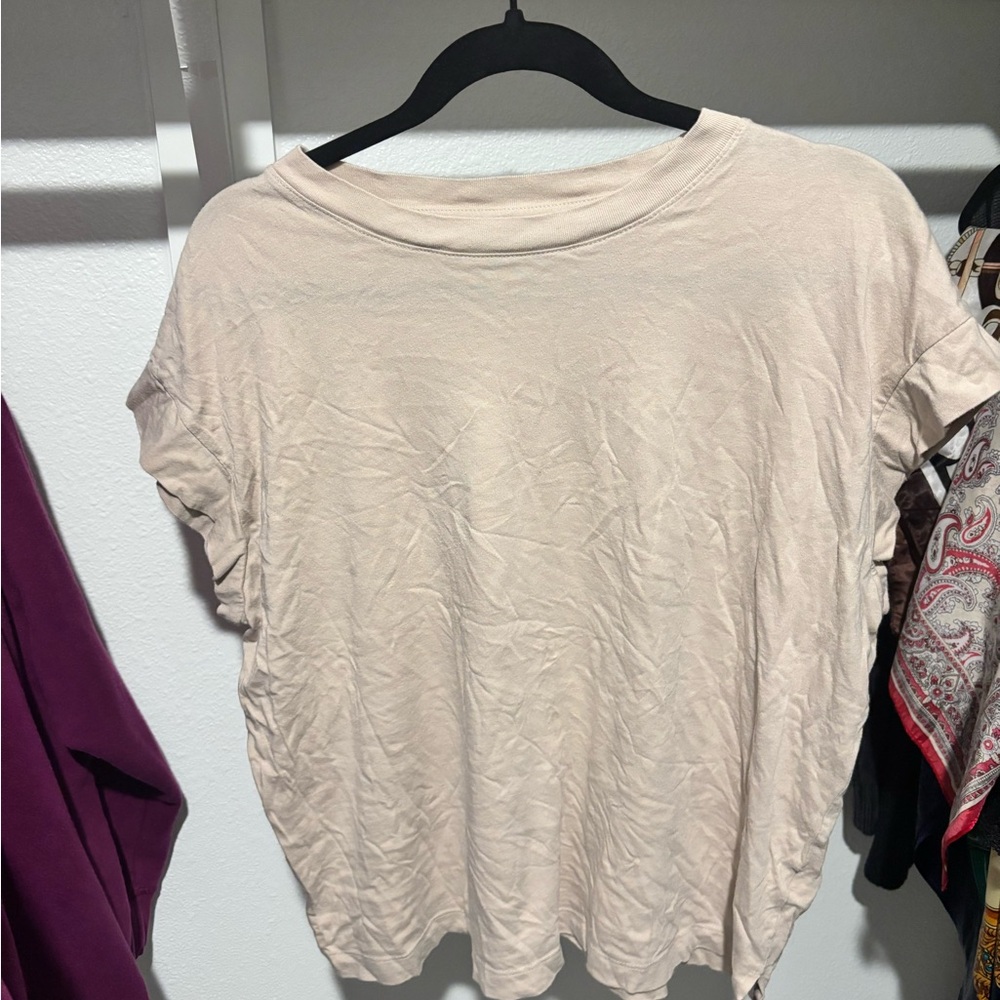 a new day Cream Short Sleeve Top